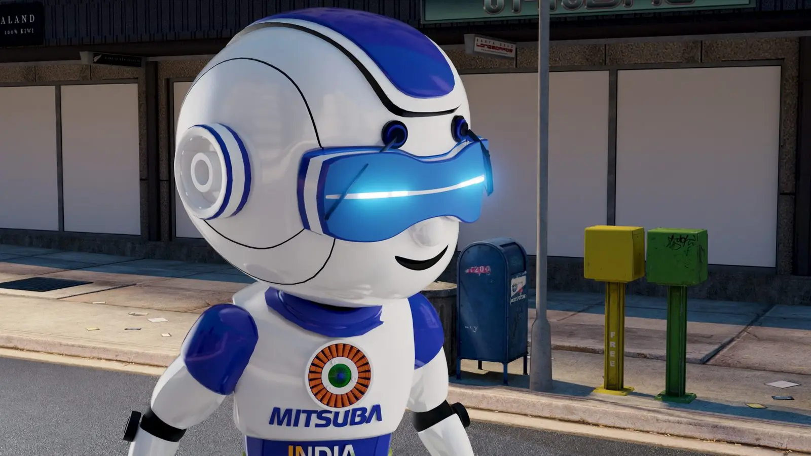 Mitsuba scooter arriving in the city