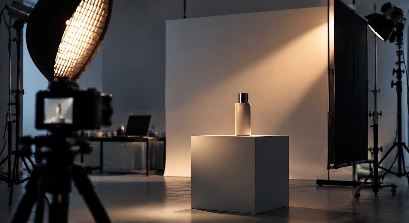 Inside the studio production lighting