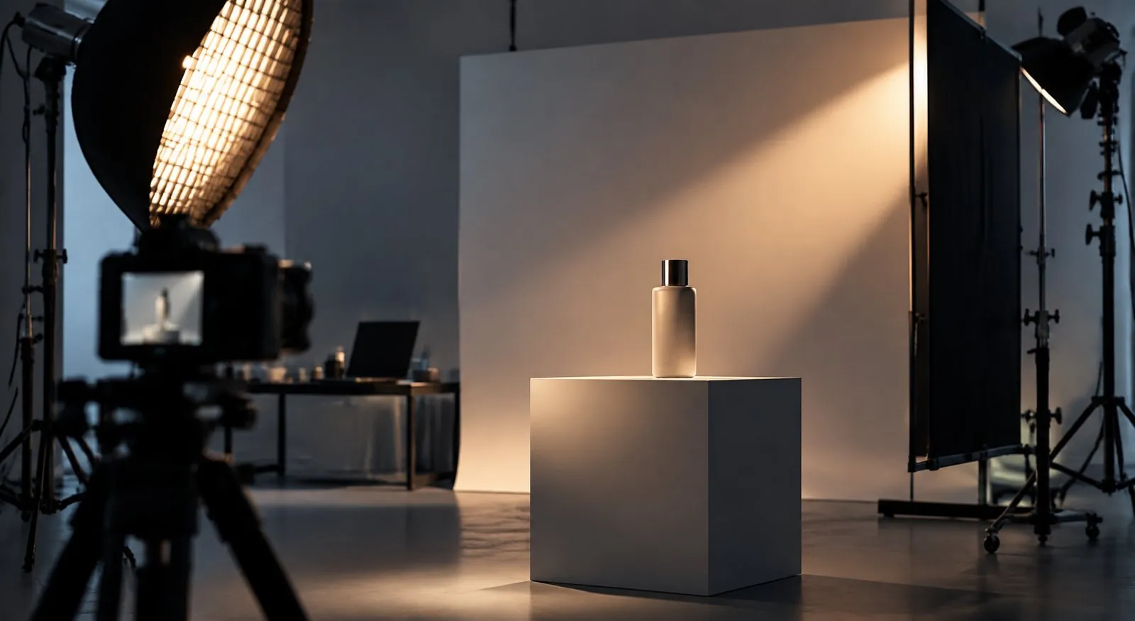 Inside the studio production lighting